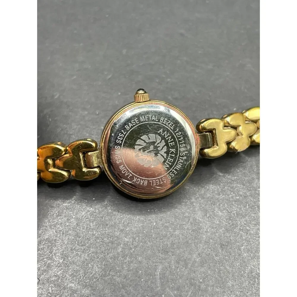 Anne Klein New York Diamond Swiss Women's Watch 20mm Gold Tone MOP Dial